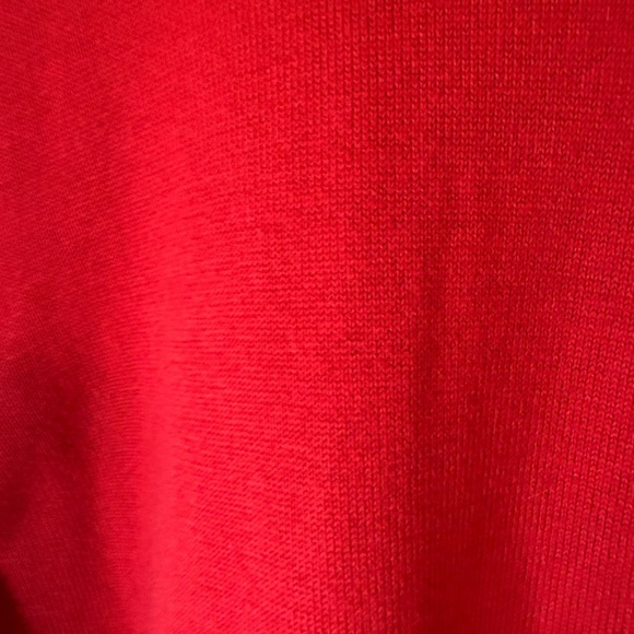 Talbots Woman 1X Classic Red Full Zip Cardigan Sweater Cotton Blend Academia - Picture 11 of 11